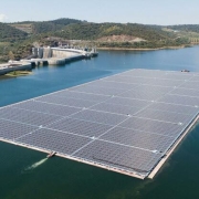 12,000 solar panels, the size of 4 football pitches floating on Portugal's Alqueva reservoir will produce enough energy to power 1,500 homes.