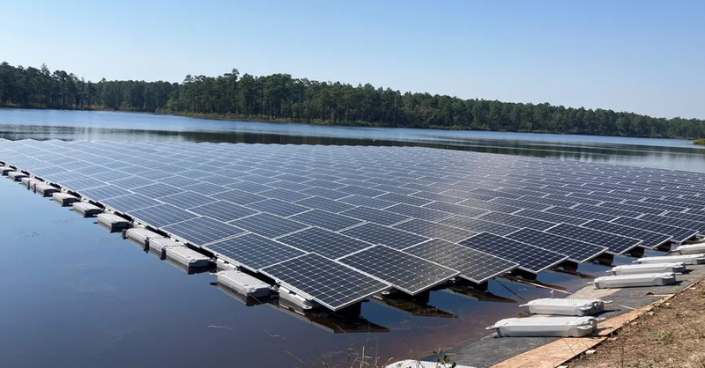 The installation is the largest floating solar power plant in the US Southeast located in Fort Bragg, North Carolina