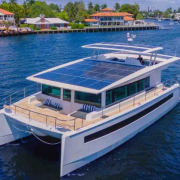 The SILENT 60 yacht is a solar electric catamaran that represents the future of zero-emissions maritime travel.