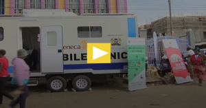 The mobile clinic utilizes solar energy that maintains the cold storage to make sure that they have effective vaccines.