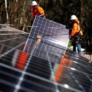 The Biden administration said it would pour $56 million into programs aimed at spurring domestic manufacturing of solar energy products.