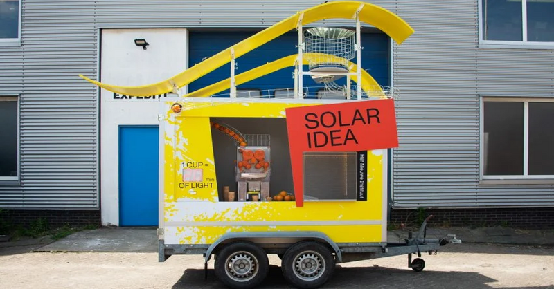 Cream on Chrome has created the Solar Energy Kiosk to demonstrate how much solar power is needed to complete simple tasks.