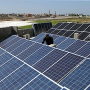 To deal with blackouts in Gaza, many switch on diesel generators, but more and more people are now turning to solar power to keep the lights on.