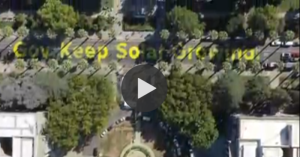 Solar activists protested at the California State Capitol as they await a decision to slash the rooftop incentive program to get solar panels