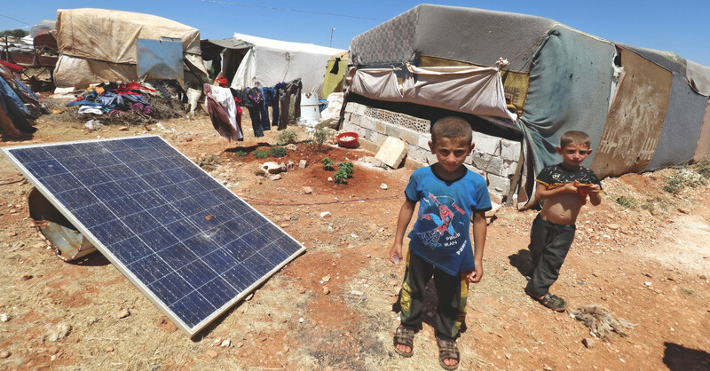 Solar energy usage has increased across northwest Syria as the destruction of power stations has led to constant power cuts.