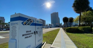 Since summer 2020, Tampa has piloted solar panels embedded on sidewalks, a design meant to protect the panels from storm-force winds.