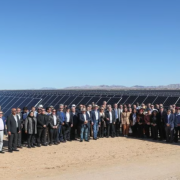 The first power from a giant solar energy park in the desert of northern Mexico will enter the country's electricity grid in April