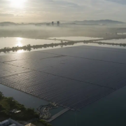 Floating solar panel systems not just provide clean power and leave no land footprint, but also conserve water by preventing evaporation.