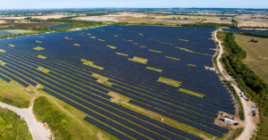 The Ockendon solar farm, the third largest in the UK, includes more than 100,000 solar modules covering 70 hectares (173 acres) of land.