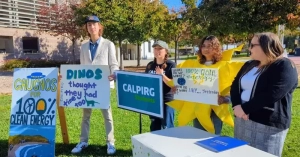 CALPIRG Students at UCSB hosted a campus event as a part of the organization’s Statewide Celebration of Clean Energy