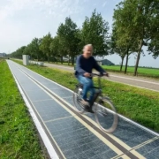 Two solar cycle paths came online in the Netherlands, and they’re the country’s first to have 1,000 square meters of solar surface area each.