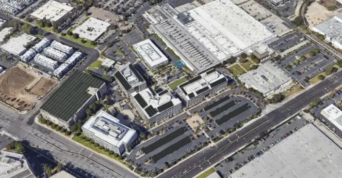 The Irvine office campus Intersect is adding a mega-solar project atop its roofs and car canopies in addition to a battery array.