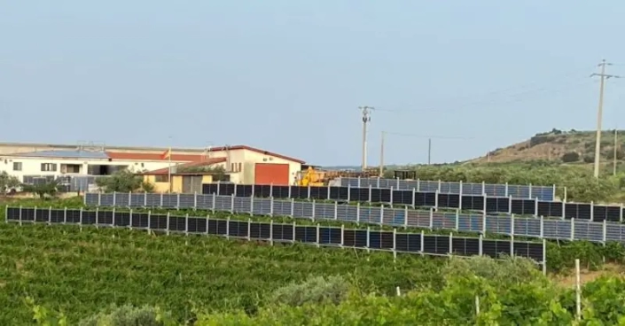 The Cantine Vaccaro vineyard lives in perfect harmony with photovoltaic panels, a part of the “Agrivoltaico Open Labs” initiative in Italy.