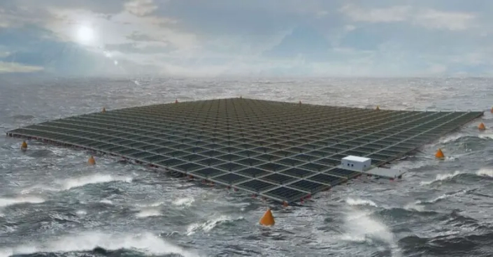 The idea of floating solar panels on reservoirs and other calm waters has already taken hold. Sending them off to sea is another matter of next-level engineering.