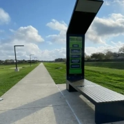 California State University – Dominguez Hills has new off-grid solar powered benches on its campus that provides off-grid wireless charging.