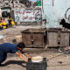 A man in the Gaza Strip is using solar panels to clean water for his neighbors in the midst of a humanitarian crisis.