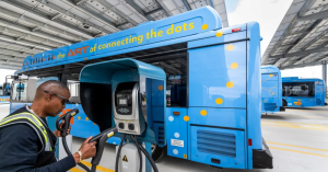 The Anaheim Transportation Network opened the first-of-its-kind, solar-powered charging facility in the county.